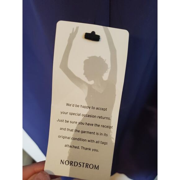 Sean Couture Inky Blue Beaded Bodice New Maxi Formal Gown Prom Dress, Size 10 - Picture 14 of 15